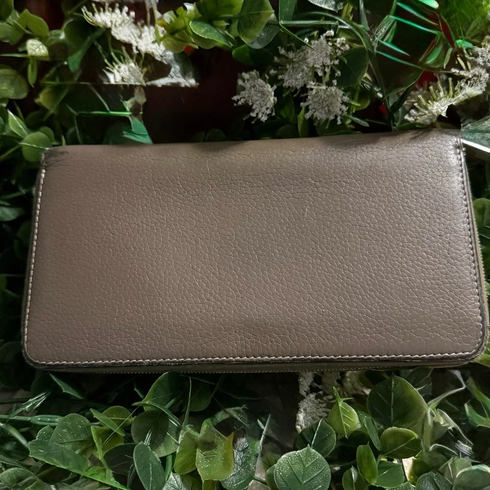 Celine Yellow and Gray Leather Wallet